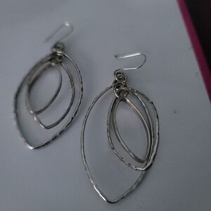 925 Silver Drop Circle Earrings